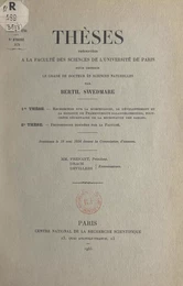 Recherches sur la morphologie, le développement et la biologie de Psammodrilus Balanoglossoides, polychète sédentaire de la microfaune des sables