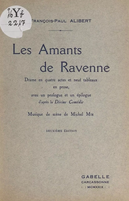 Les amants de Ravenne - François-Paul Alibert - FeniXX réédition numérique