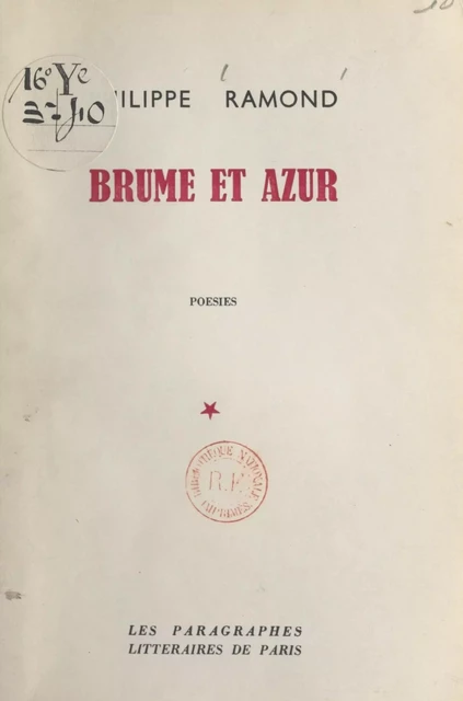 Brume et azur - Philippe Ramond - FeniXX réédition numérique