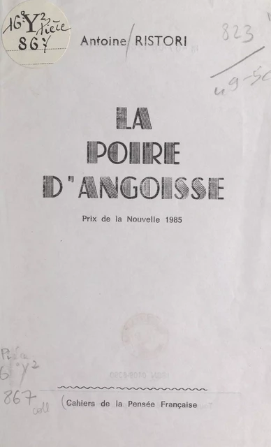 La poire d'angoisse - Antoine Ristori - FeniXX réédition numérique