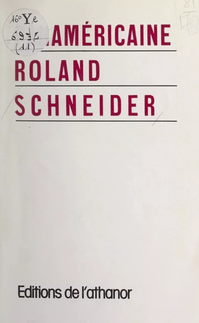 Panaméricaine - Roland Schneider - FeniXX réédition numérique