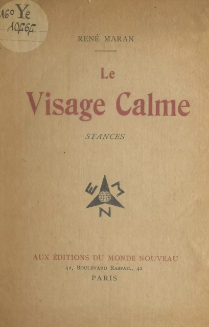 Le visage calme - René Maran - FeniXX réédition numérique