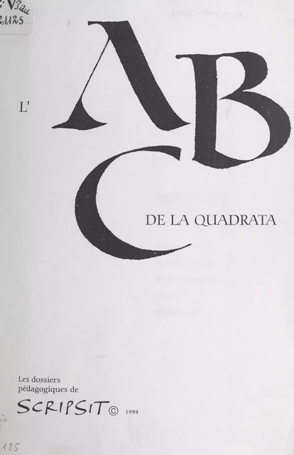 L'abc de la quadrata - Véronique Sabard - FeniXX réédition numérique