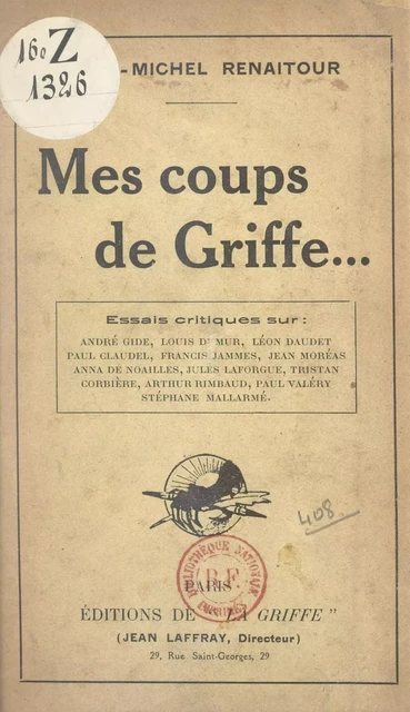 Mes coups de griffe... - Jean-Michel Renaitour - FeniXX réédition numérique