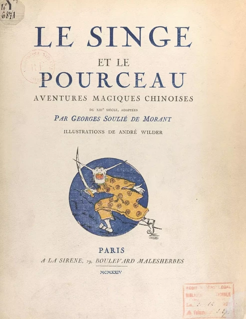 Le singe et le pourceau - George Soulié de Morant - FeniXX réédition numérique