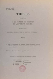 Perturbation des bandes de rotation-vibration de quelques molécules diatomiques polaires comprimées et "paires orbitantes" à rotation "bloquée"