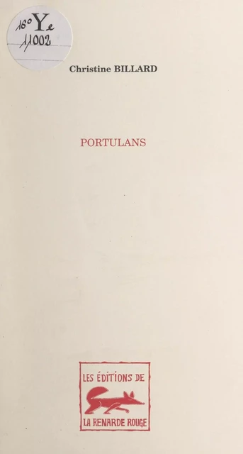 Portulans - Christine Billard - FeniXX réédition numérique