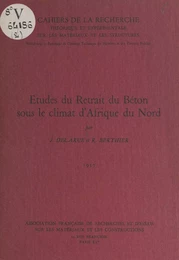 Études du retrait du béton sous le climat d'Afrique du Nord