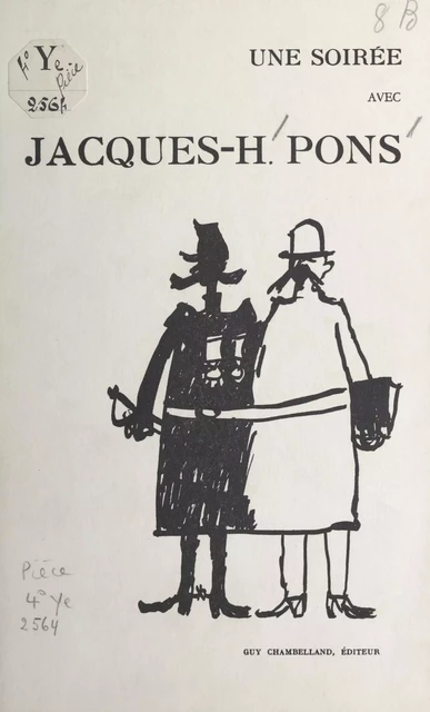 Une soirée avec Jacques-H. Pons - Jacques-H. Pons - FeniXX réédition numérique