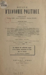 Les emprunts des collectivités locales et les récentes interventions de l'État pour les favoriser