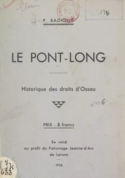 Le Pont-long, historique des droits d'Ossau