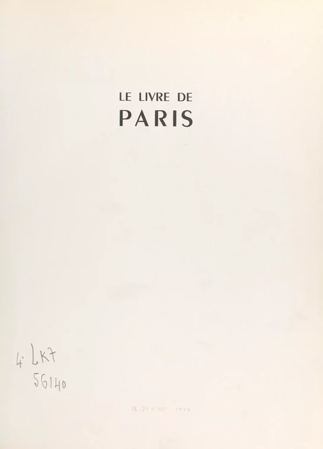 Le livre de Paris - Georges Charensol - FeniXX réédition numérique