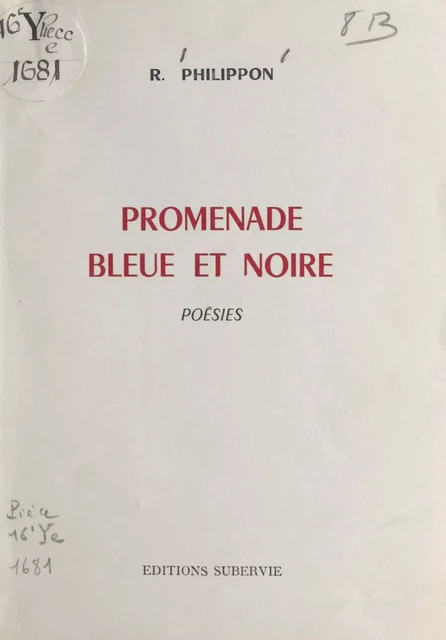 Promenade bleue et noire - Raymond Philippon - FeniXX réédition numérique