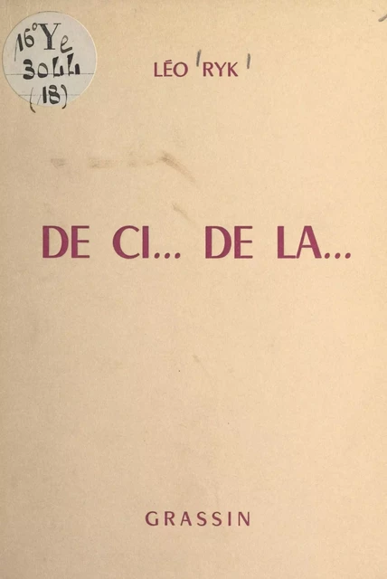 De ci... de là... - Léo Ryk - FeniXX réédition numérique