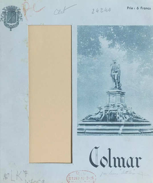 Colmar - Lucien Sittler - FeniXX réédition numérique