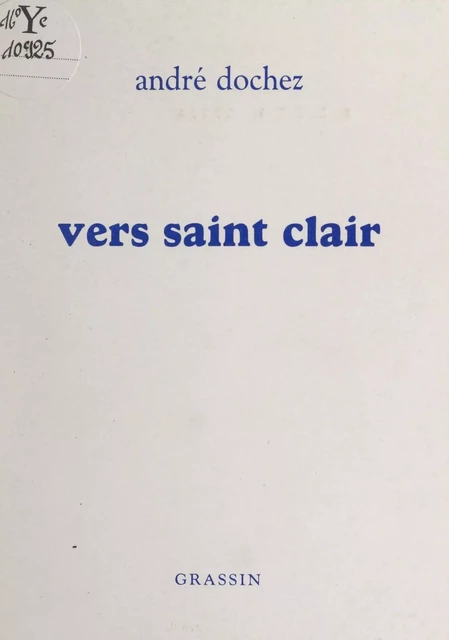 Vers Saint Clair - André Dochez - FeniXX réédition numérique