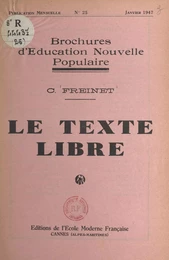 Le texte libre