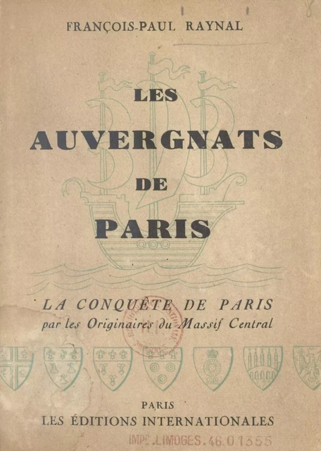 Les Auvergnats de Paris - François-Paul Raynal - FeniXX réédition numérique