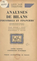 Analyses de bilans industriels et financiers