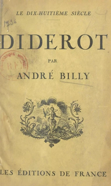 Diderot - André Billy - FeniXX réédition numérique