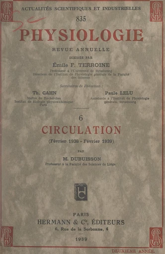 Circulation : février 1938-février 1939 - Marcel Dubuisson - FeniXX réédition numérique