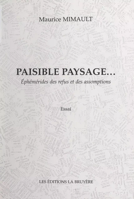 Paisible paysage... - Maurice Mimault - FeniXX réédition numérique