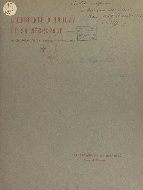 L'enceinte d'Haulzy et sa nécropole - Georges Goury - FeniXX réédition numérique