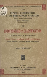 Embryogénie et classification (4). Essai d'un système embryogénique (partie spéciale : deuxième période du système)