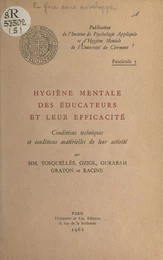 Hygiène mentale des éducateurs et leur efficacité