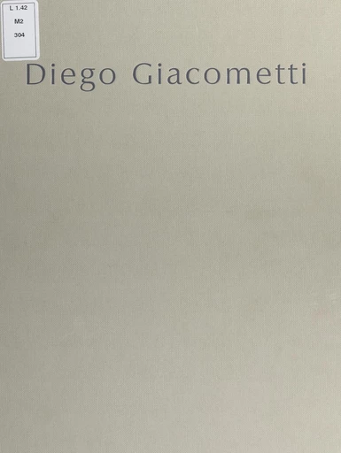 Diego Giacometti - Daniel Marchesseau - FeniXX réédition numérique