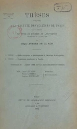 Étude géologique et géographique de l'archipel de Kerguelen