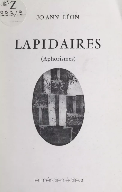 Lapidaires - Jo-Ann Léon - FeniXX réédition numérique