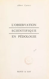 L'observation scientifique en pédologie