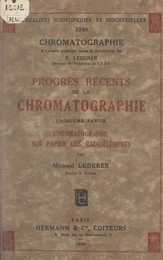 Progrès récents de la chromatographie