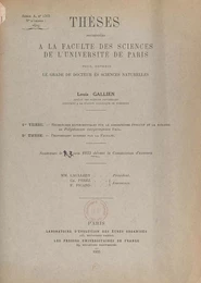 Recherches expérimentales sur le dimorphisme évolutif et la biologie de Polystomum integerrimum Frol