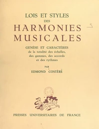 Lois et styles des harmonies musicales