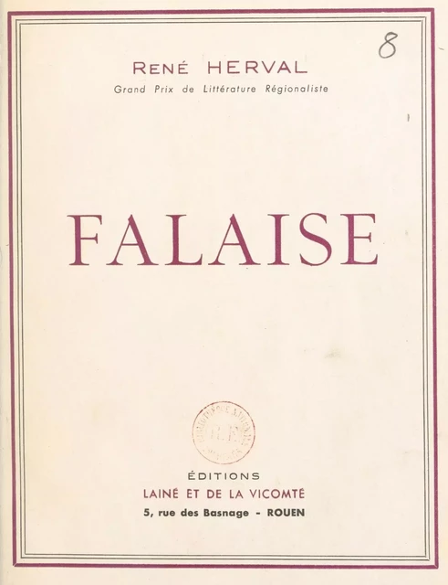 Falaise - René Herval - FeniXX réédition numérique