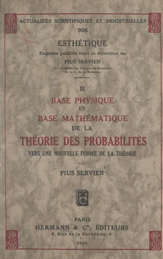 Base physique et base mathématique de la théorie des probabilités -  - FeniXX réédition numérique