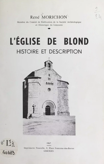 L'église de Blond - René Morichon - FeniXX réédition numérique