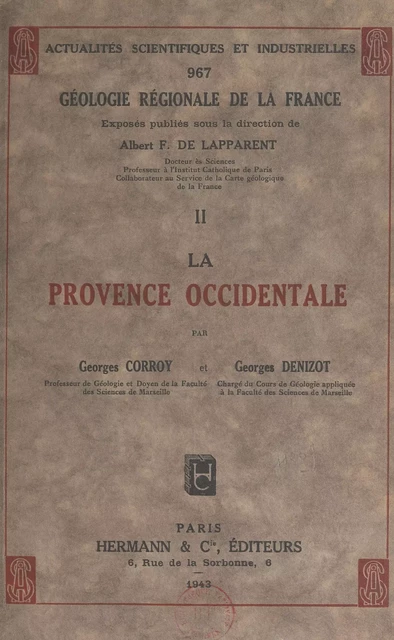 La Provence occidentale (2) - Georges Corroy, Georges Denizot - FeniXX réédition numérique