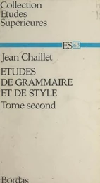 Études de grammaire et de style (2)