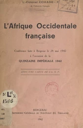 L'Afrique occidentale française