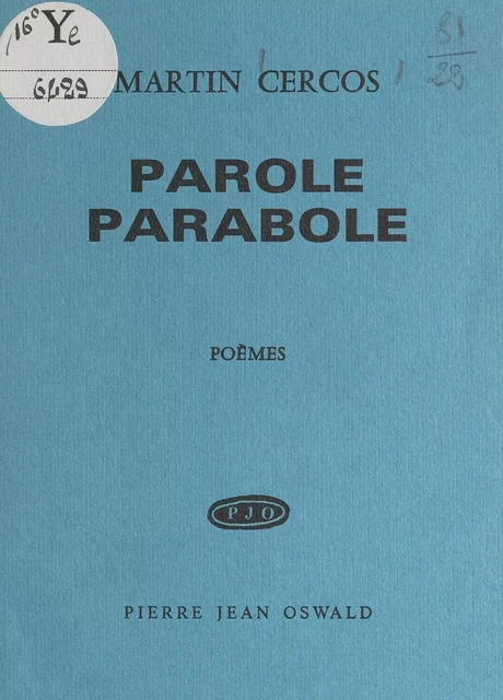 Parole parabole - Martin Cercos - FeniXX réédition numérique