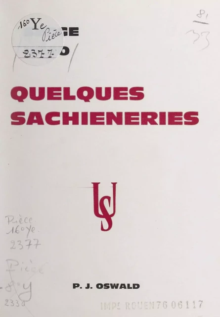 Quelques sachieneries - Serge Urso - FeniXX réédition numérique