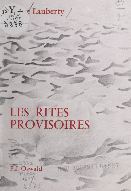 Les rites provisoires - Pierre Lauberty - FeniXX réédition numérique