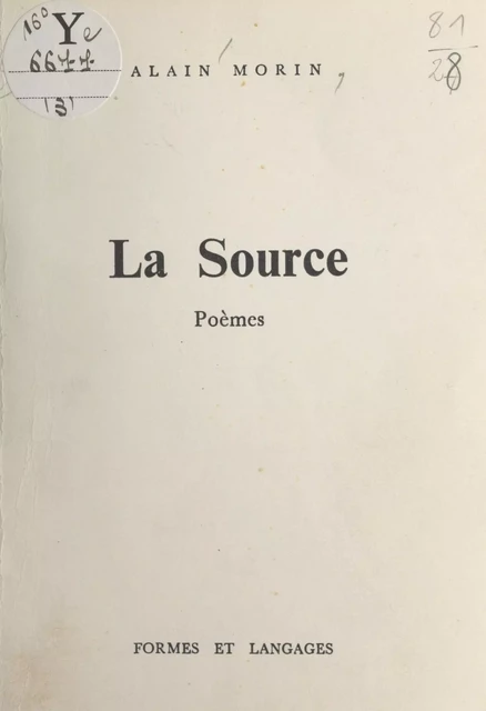 La source - Alain Morin - FeniXX réédition numérique