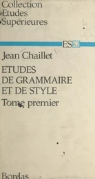 Études de grammaire et de style (1)