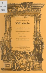 Catalogue des livres du XVIe siècle, 1501-1600