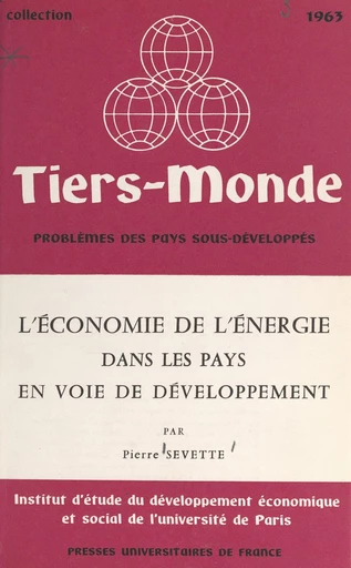 L'économie de l'énergie dans les pays en voie de développement - Pierre Sevette - FeniXX réédition numérique