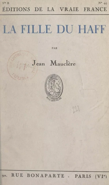 La fille du Haff - Jean Mauclère - FeniXX réédition numérique